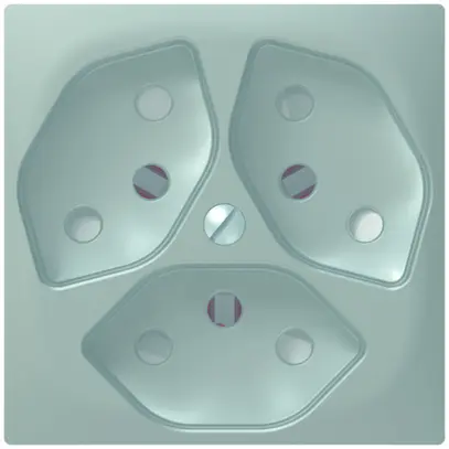 Placca frontale SIDUS alu per 3×T13/1 con shutter 
