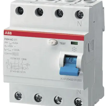 Interruttore differenziale ABB 300mA 100A 3P+N F204AS-100/0.3 