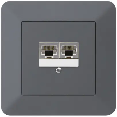Boîte ENC kallysto.trend 2×RJ45s anthracite parallèle 