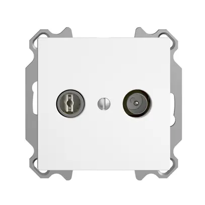 Presa TV-R INC EDIZIOdue 23dB bianco a banda larga 5…2000MHz, FM 