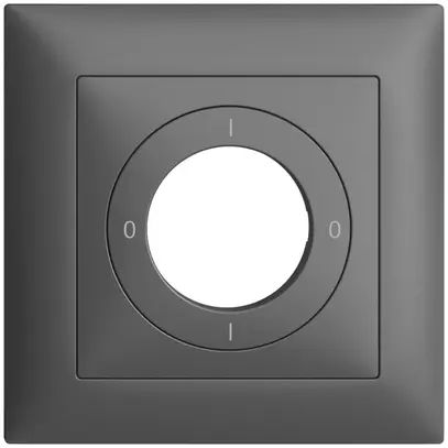 Kit frontal EDIZIOdue 0-1-0-1 88×88mm gris foncé pour interrupteur rotatif 