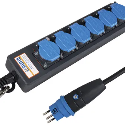 Prise multiple Steffen PROFESSIONAL 6×T13 5m noir 