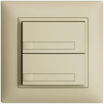 Pulsante INC KNX 2×EDIZIOdue vanille RGB senza LED con inserto carta 