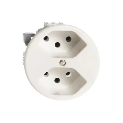 Presa INC FH 2×T13 bianco 