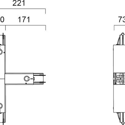 Partie lumineuse en T Sylvania Otao Linear 7.5W 950lm 830/840 392×221mm noir 