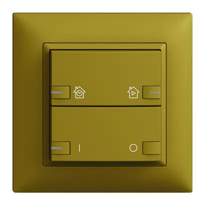 Set frontale INC EDIZIOdue zepAIR ON/OFF 1C con desig.c.LED olive 