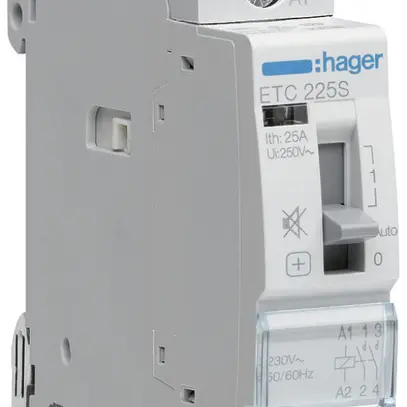 Contacteur AMD HA 230VAC 2F 0O 25A fonction jour/nuit sans bourdonnement 1UM 