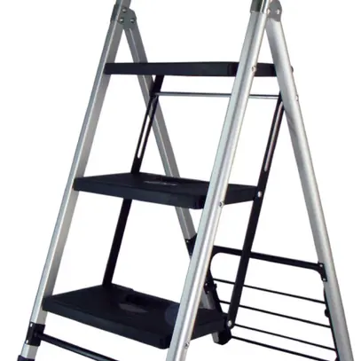Faltbaren Leiter/Wagen PM LADDER Aluminium 3 Stufen max.Leiter 120kg/Wagen 50kg 