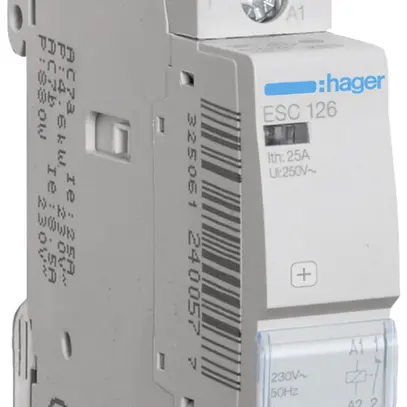 Contattore AMD Hager 230VAC 0 chiusura 1 apertura 25A 1UM 