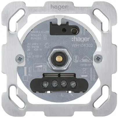 Intérieur pour variateur rotatif universel Hager 20…400W/VA plaque de fixation 
