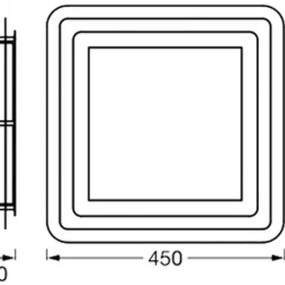 LED-Deckenleuchte LEDVANCE ORBIS SPIRAL Layer 26W 1750lm 3000K 450×450mm weiss 