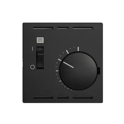 Kit frontale EDIZIOdue nero 60×60mm per termost.ambiente 
