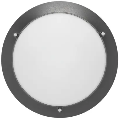 Plafonnier/applique LED ESSENTIEL 1500lm 14W ONOFF Ø322mm antivandale anthracite 