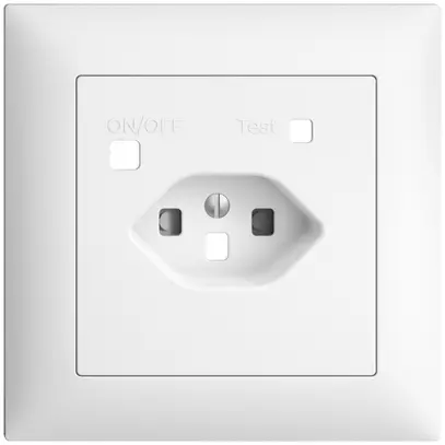 Kit frontale EDIZIOdue per presa FI FMI, T23, shutter, bianco 