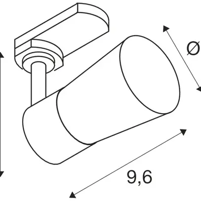 Spot SLV PURI 2.0 Cone GU10 1×6W VAR AD3PH Ø55mm blanc 
