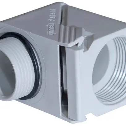 Raccord-équerre 90° Plica KLAPP-WI, PG25 PA IP68 gris clair 