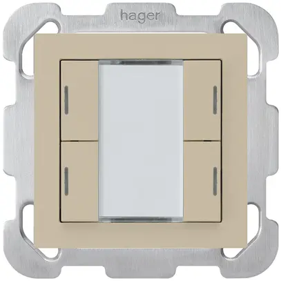 UP-Taster kallysto B KNX 4× RGB LED s/e-link beige 