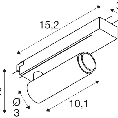 LED-Spot SLV GRIP S 1×11W 350lm 920…930 29° DIM AD1PH Ø30×101mm weiss 