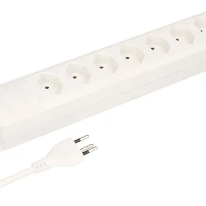 Presa multipla MH 8×T13 Prime-Line Td 3×1mm² 3m bianco 