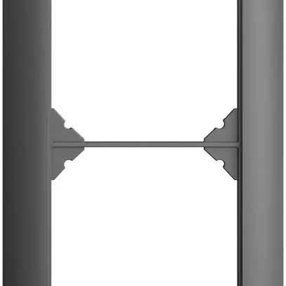 Telaio di copertura EDIZIOdue 1×2 grigio scuro 