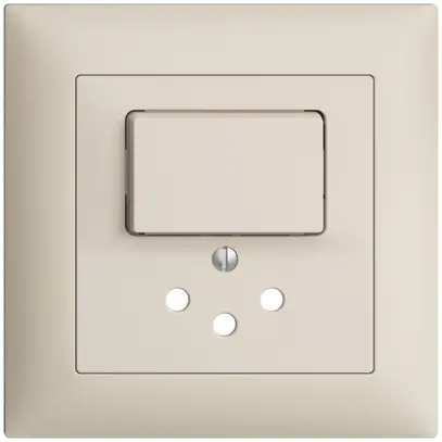 UP-Frontset, EDIZIOdue crema 88×88mm für KK mit 1 Taste+T12 