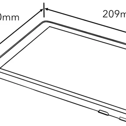 UP-Touchpanel 8" Amika, Ethernet/WLAN/Z-Wave 1DI IPS 1280×800px PoE/12VDC 