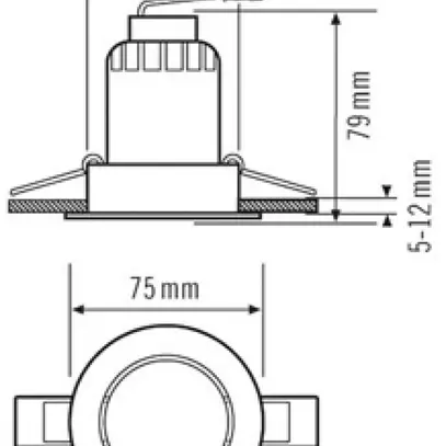 Downlight LED INC ESYLUX ALICIA 9W 4000K 610lm Ø75/68mm IP20, blanc 