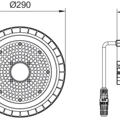 Projecteur de salle LED CoreLine BY120P 67W 10500lm 4000K IP65 WB gris 