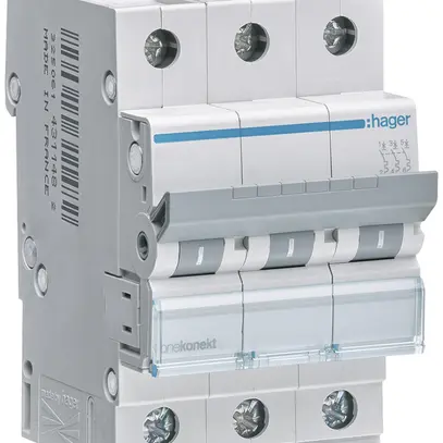 Disgiuntore Hager MCB 3P 415V tipo C 40A Icn 6kA 3UM 