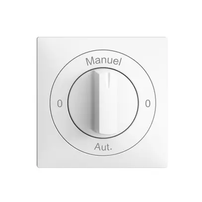 Kit front. 0-Auto-0-Main EDIZIOdue blanc 60×60mm pour interr.rot 