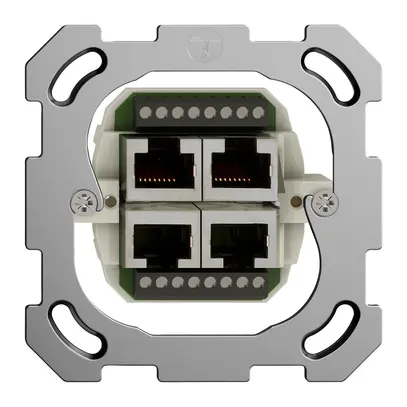 Prise ENC 4×RJ45/s 4P sép.FH ITplus 