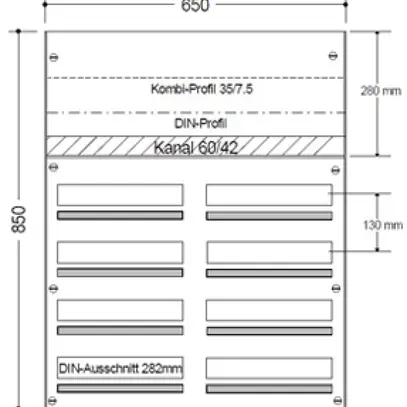 Centralino AP HAG 5R/190 moduli 755×1070×97mm 