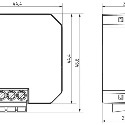 Interface pour poussoir KNX ENC Theben TU 4 S RF 4-canal 
