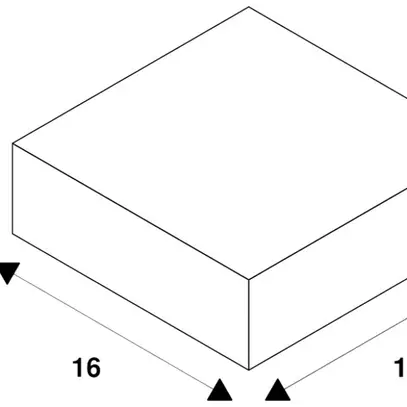 Cornice INS SLV NUMINOS S quadrato 160×160mm/Ø100mm nero 