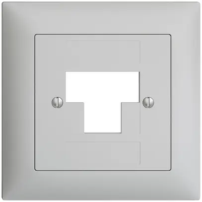 Kit frontal EDIZIOdue gris clair 88×88mm 3×RJ45 