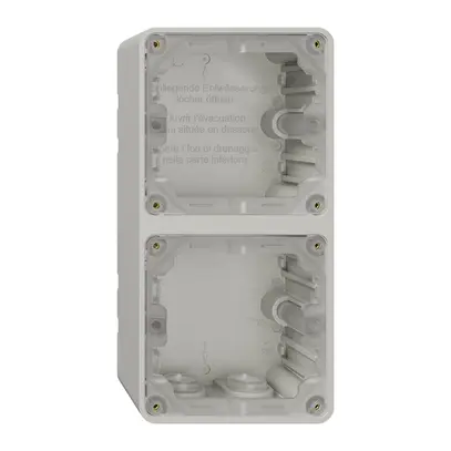 En-tête NAP Feller NEVO, 2×1, pour appareils N.CO, gris clair 