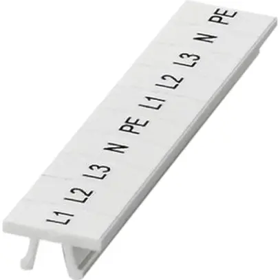 Nastro Zack ZB L1, L2, L3.N.PE bianco siglatura longit., 5mm 