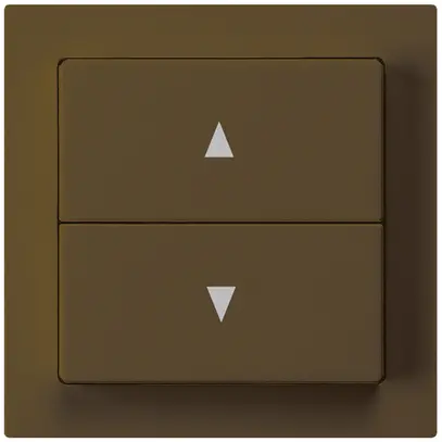 Kit frontal kallysto 60×60 brun pour interrupteur/contact pour stores double 