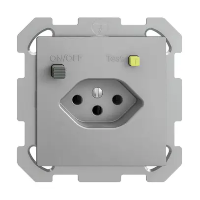 Prise ENC EDIZIOdue T13 FI 30mA FM, silver 
