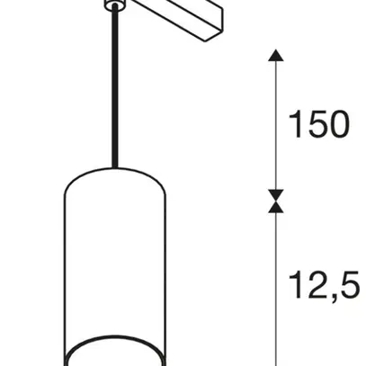 Lampada sospesa LED SLV NUMINOS S 48V AD 16W 1280lm 940 DALI Ø60 nero/nero 