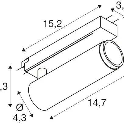 Spot LED SLV GRIP M 1×20W 1810lm 927 42° VAR AD1PH Ø43×147mm noir 