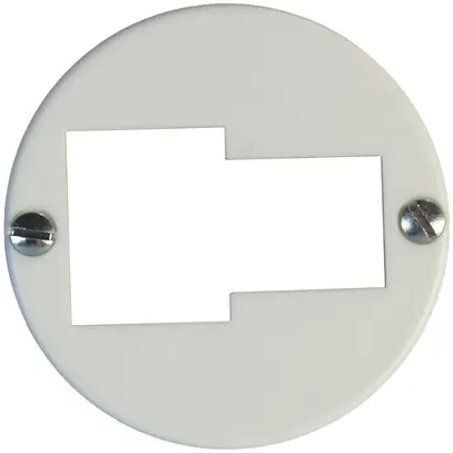 Disque frontal 43mm 1TT/1RJ45 blanc 