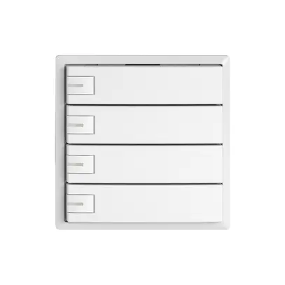 Pulsante universale EDIZIO.liv UNI SNAPFIX® 5…48V c.LED blu 4× com.1T bi 