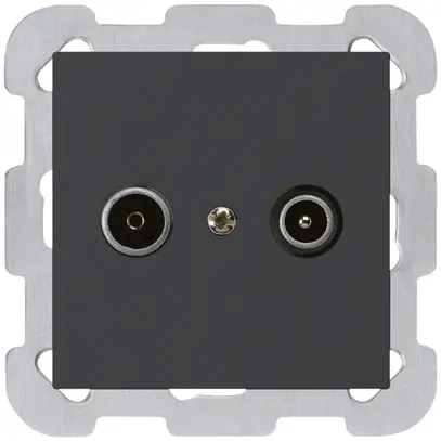 Prise de passage ENC kallysto R/TV 14dB noir avec plaque de fixation 