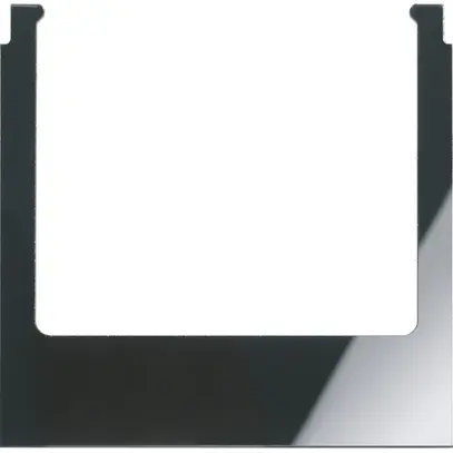 Cornice design audio Hager elcom.touch/elcom.fon quadrato vetro nero 