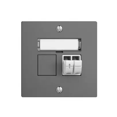 Prise audio Push Type EDIZIOdue F, 1×, kit d'inscription, gris foncé 