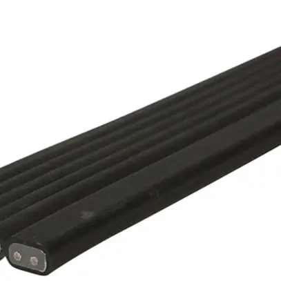 Câble plat Woertz Combi 5×2.5+2×1.5mm² PVC noir Eca 