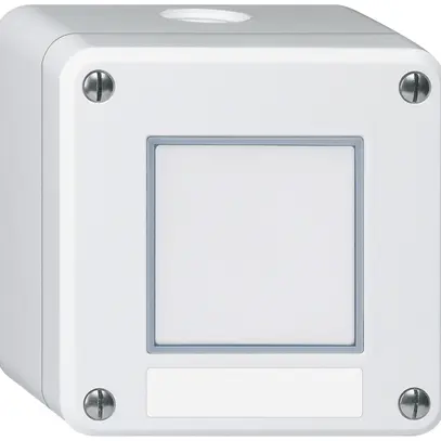 Tasto a pulsante di suoneria AP Hager robusto IP55 con placchetta bianco 