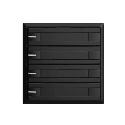 Poussoir ENC KNX 4× EDIZIOdue noir RGB avec LED avec insert papier 