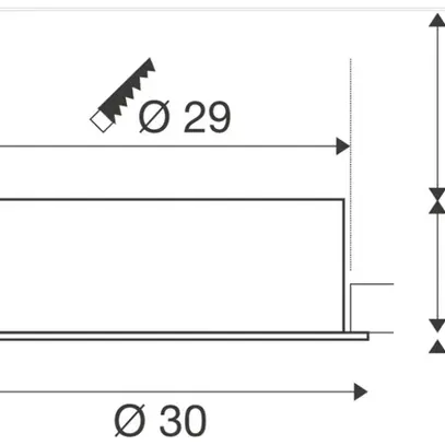 Plafonnier LED INC SLV MEDO 30 8W 1150lm 930/940K 70° Ø300mm blanc 